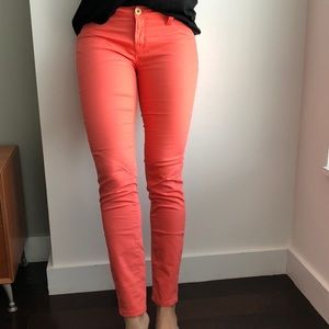 Coral jeans